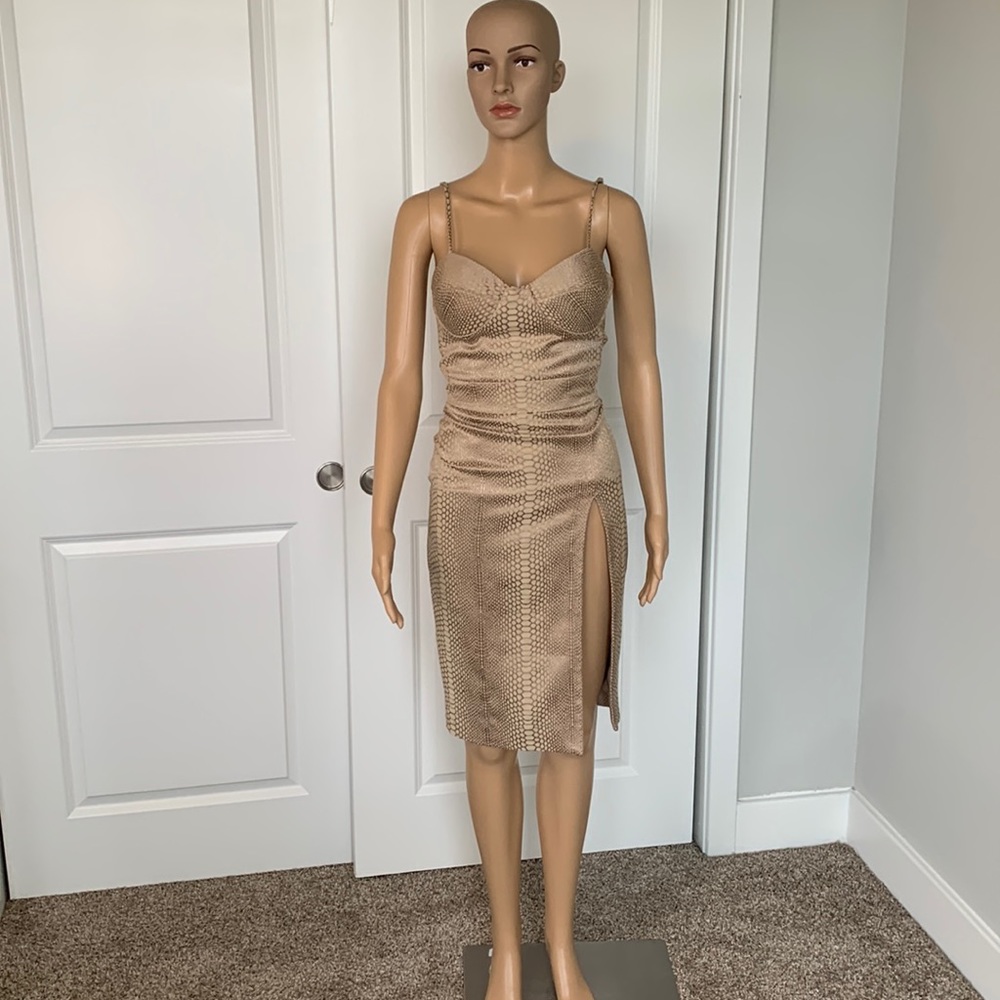 House of CB reptile body con dress